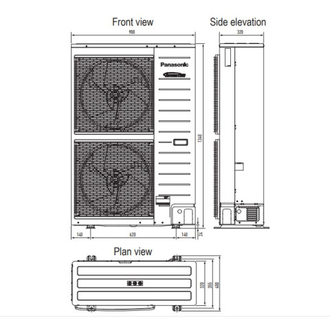 Тепловий насос Panasonic Aquarea High Performance H KIT-WC016H6E5 (Bi-Bloc, 16 кВт, 220 В)