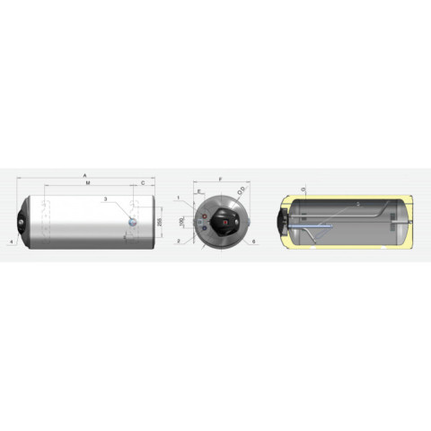 Водонагрівач Eldom Eureka 200  2x1.0 kW 72281D