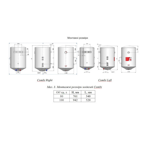 Бойлер Novatec Combi  100 L