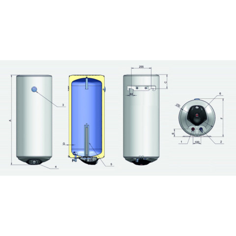 Водонагрівач Eldom Eureka 120  2x1.0 kW  WV12046D
