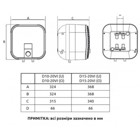 Водонагрівач MIDEA D15-20VI(U)
